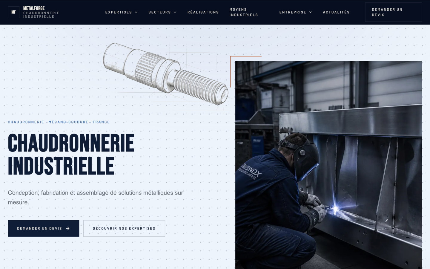 Aperçu du site METALFORGE